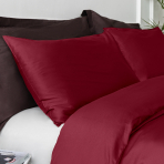 Premium satin bettwäsche set "Maroon“. Bettwäsche aus Satin, 135/140x200 cm, 200x200 cm, 200x220 cm