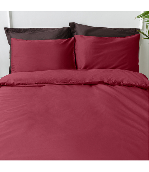 Premium satin bettwäsche set "Maroon“. Bettwäsche aus Satin