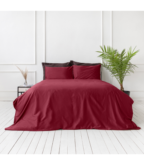 Premium satin bettwäsche set "Maroon“. Bettwäsche aus Satin