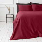 Premium satin bettwäsche set "Maroon“. Bettwäsche aus Satin, 135/140x200 cm, 200x200 cm, 200x220 cm