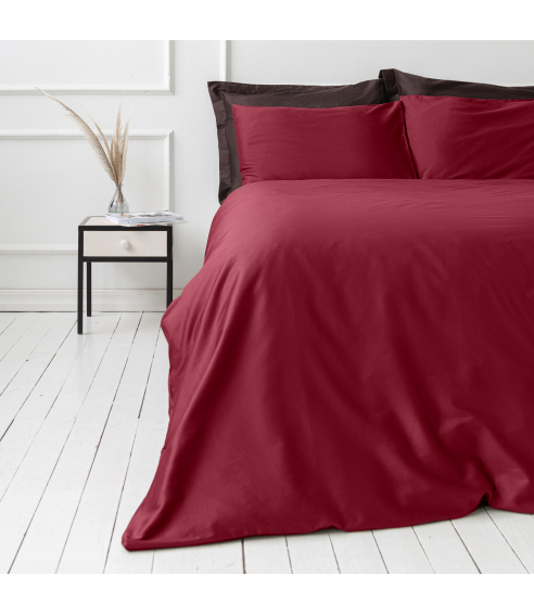 Premium satin bettwäsche set "Maroon“. Bettwäsche aus Satin