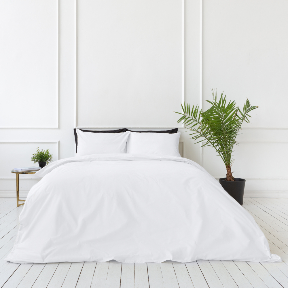 Bettwäsche set "White". Bettwäsche Baumwolle, 135/140x200 cm, 200x200 cm, 200x220 cm