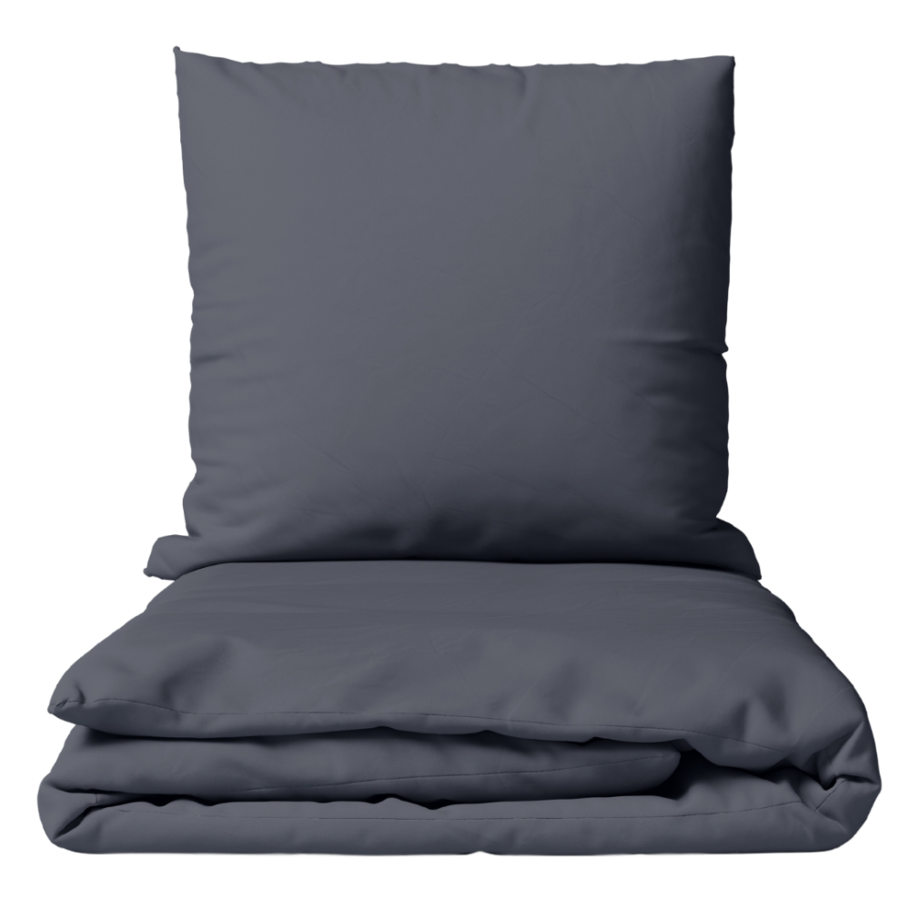 Bettwäsche set "Graphite". Bettwäsche für Hotels, 135/140x200 cm, 155/160x200 cm, 200x200 cm, 200x220 cm. Elegantes dunkelgraues bettwäscheset, das ihrem schlafzimmer modernes flair verleiht.