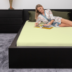 Baumwoll Spannbettlaken „Salad“. Spannbettlaken, 155/160x200 cm, 180x200 cm