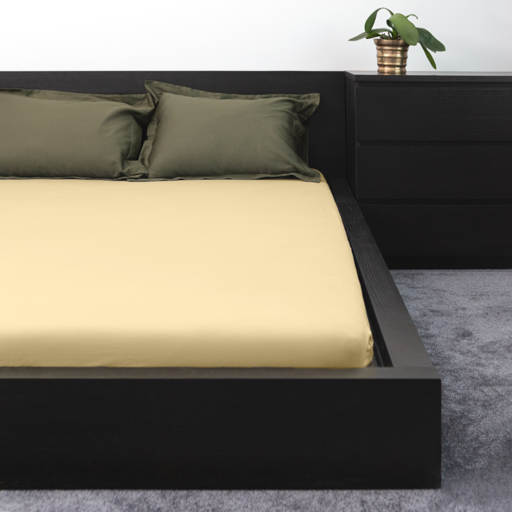 Jersey Spannbettlaken „Yellow“. Spannbettlaken 160x200, 155/160x200 cm, 180x200 cm