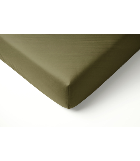Satin Bettlaken „Moss green“. Bettlaken