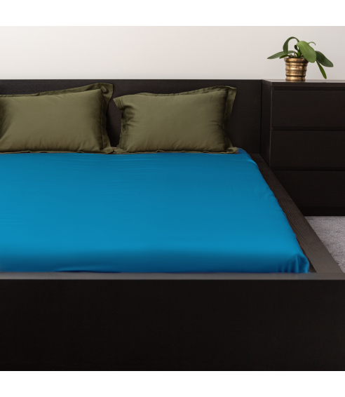 Satin Bettlaken „Turquoise“. Bettlaken