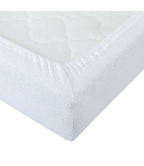 Frottee Spannbettlaken „White Terry sheet“. Spannbettlaken 160x200