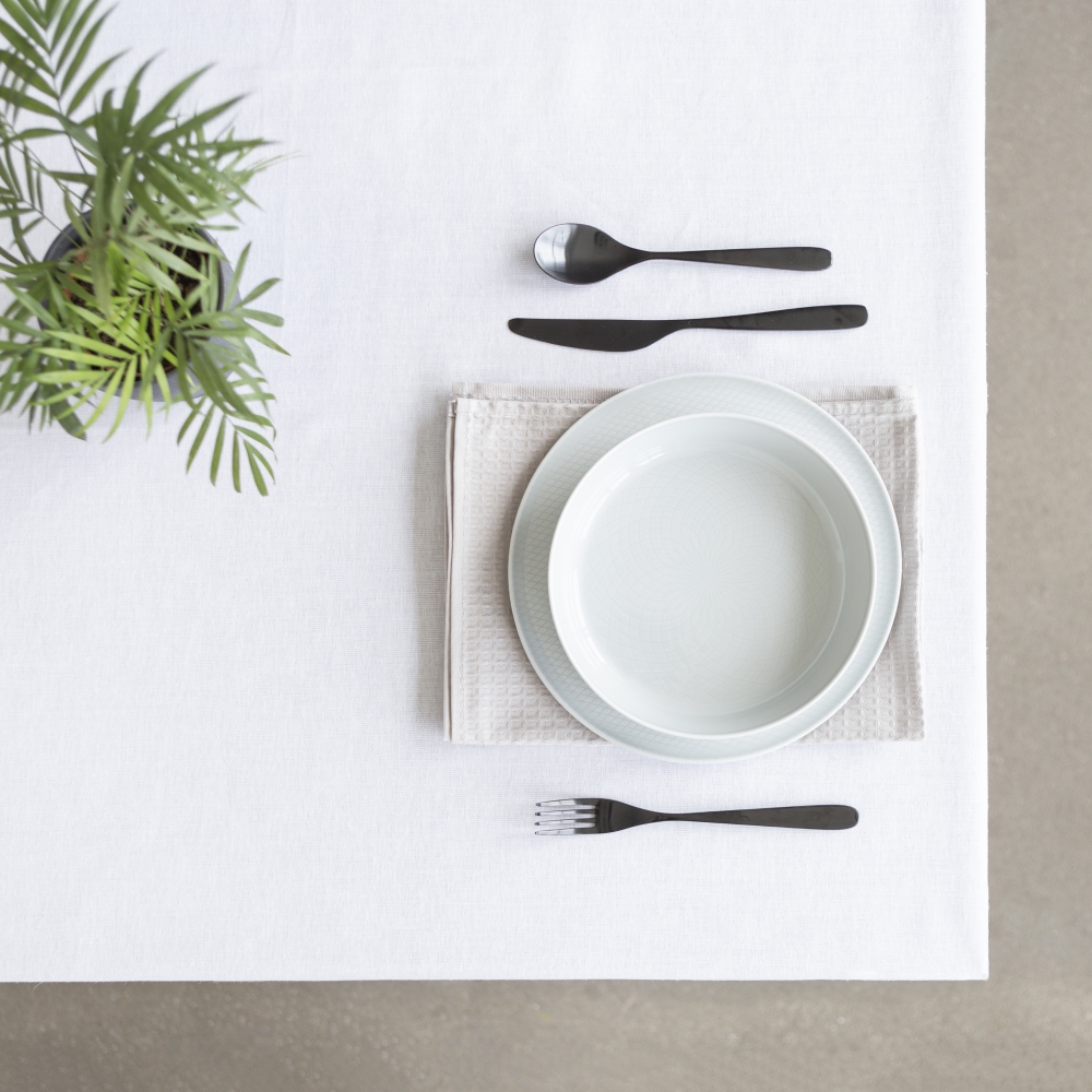 Tischdecke „Linen white“. Tischdecke aus Leinen, 135/140x200 cm, 140x240 cm, 140x300 cm