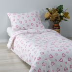 Kinderbettwäsche "Pink love". Babybettwäsche, 135/140x200 cm