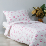 Kinderbettwäsche "Pink love". Babybettwäsche, 135/140x200 cm