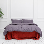 Bettwäsche set "Classic dark purple“. Bettwäsche Baumwolle, 155/160x200 cm