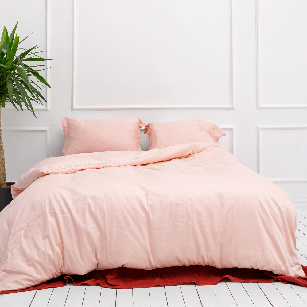 Premium satin bettwäsche set "Classic pink“. Bettwäsche aus Satin, 155/160x200 cm