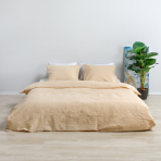 Seersucker Bettwäsche „Kora Peach“. Bettwäsche Baumwolle, 135/140x200 cm, 155/160x200 cm, 200x220 cm