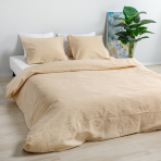 Seersucker Bettwäsche „Kora Peach“. Bettwäsche Baumwolle, 135/140x200 cm, 155/160x200 cm, 200x220 cm