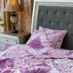 Bettwäsche set "Mona purple“. Bettwäsche Baumwolle, 135/140x200 cm