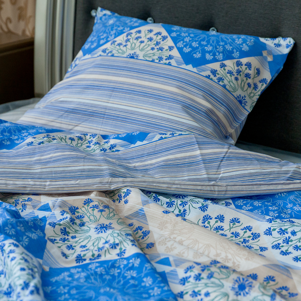 Bettwäsche set "Cornflower“. Bettwäsche Baumwolle, 135/140x200 cm