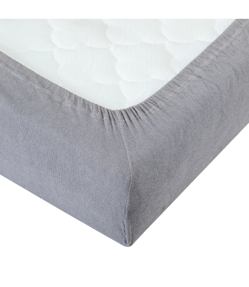 Frottee Spannbettlaken „Grey“. Spannbettlaken 90x200
