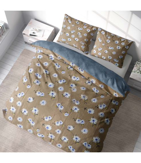 Premium satin bettwäsche set "Florado". Bettwäsche aus Satin