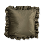 Dekorativer Kissenbezug „Green Ruffle“  1 Stk.. Kissenhülle