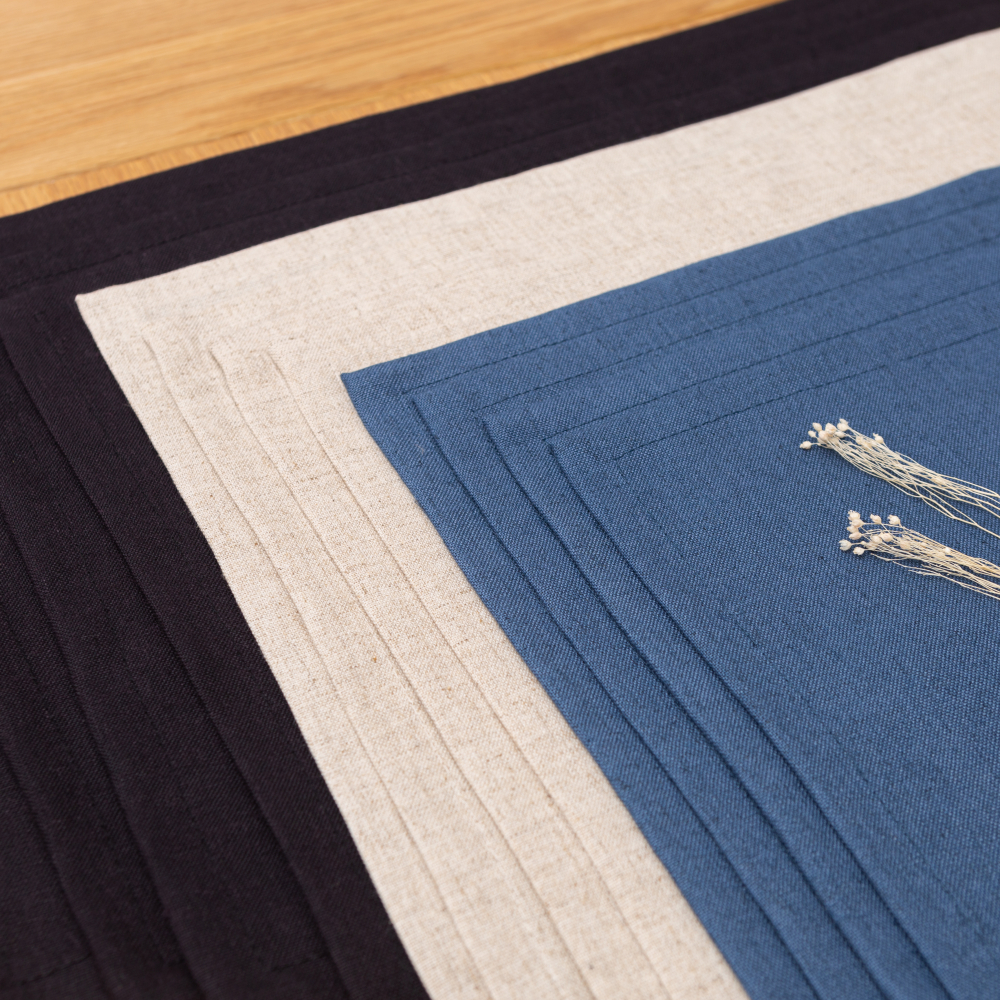 Tischset „Linen royal blue“ 4 stk.. Tischdecke aus Leinen, 30x45 cm