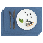 Tischset „Linen royal blue“ 4 stk.. Tischdecke aus Leinen, 30x45 cm