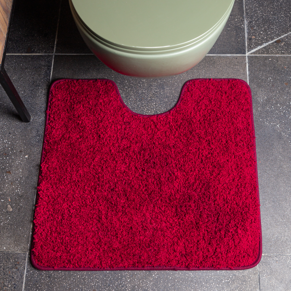 Toilettenmatte „Crimson“. Badteppich, 55x55 cm