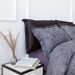 Premium satin bettwäsche set "Cacao light". Bettwäsche aus Satin, 200x220 cm