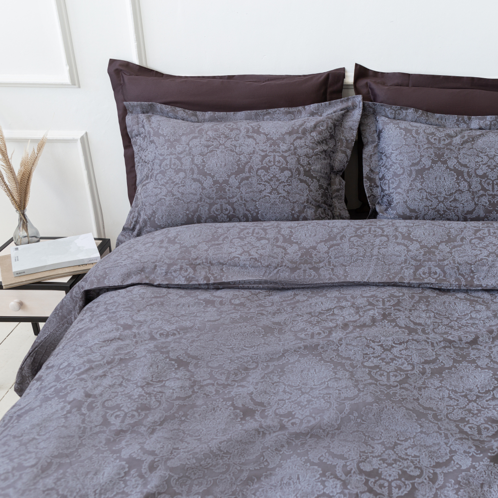 Premium satin bettwäsche set "Cacao light". Bettwäsche aus Satin, 200x220 cm