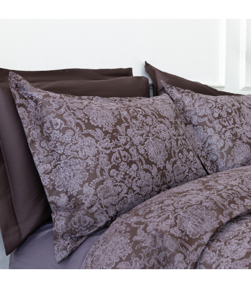 Premium satin bettwäsche set "Cacao". Bettwäsche aus Satin
