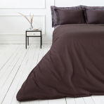 Premium satin bettwäsche set "Chocolate". Bettwäsche aus Satin, 135/140x200 cm, 200x200 cm, 200x220 cm