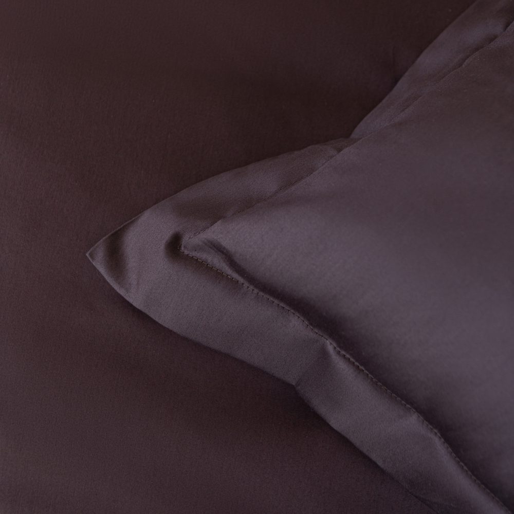 Premium satin bettwäsche set "Chocolate". Bettwäsche aus Satin, 135/140x200 cm, 200x200 cm, 200x220 cm