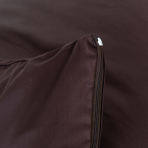 Premium satin bettwäsche set "Chocolate". Bettwäsche aus Satin, 135/140x200 cm, 200x200 cm, 200x220 cm