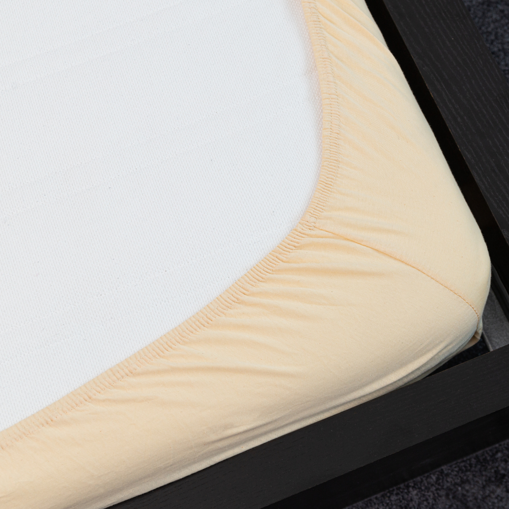 Jersey Spannbettlaken „Sand“. Spannbettlaken 140x200, 90x200 cm, 135/140x200 cm, 155/160x200 cm, 180x200 cm, 200x220 cm