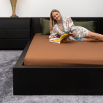 Jersey Spannbettlaken „Brown“. Spannbettlaken 140x200, 90x200 cm, 135/140x200 cm, 155/160x200 cm, 180x200 cm
