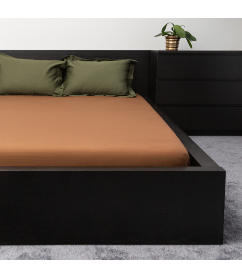 Jersey Spannbettlaken „Brown“. Spannbettlaken 140x200