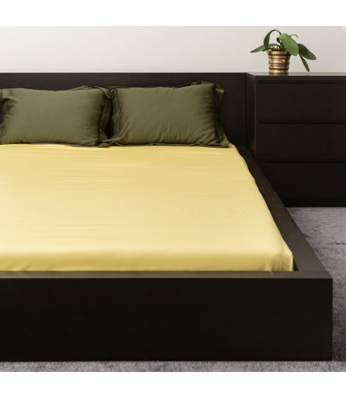 Satin Spannbettlaken „Citron“. Spannbettlaken
