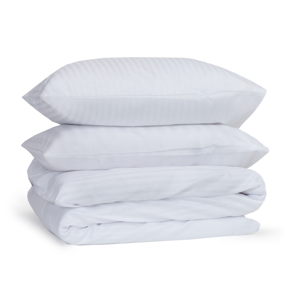 Premium satin bettwäsche set "Stripe 2 cm". Bettwäsche aus Satin, 135/140x200 cm