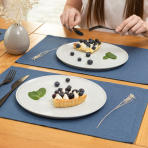 Tischset „Linen royal blue“ 4 stk.. Tischdecke aus Leinen, 30x45 cm