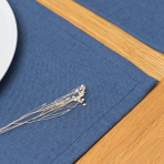 Tischset „Linen royal blue“ 4 stk.. Tischdecke aus Leinen, 30x45 cm