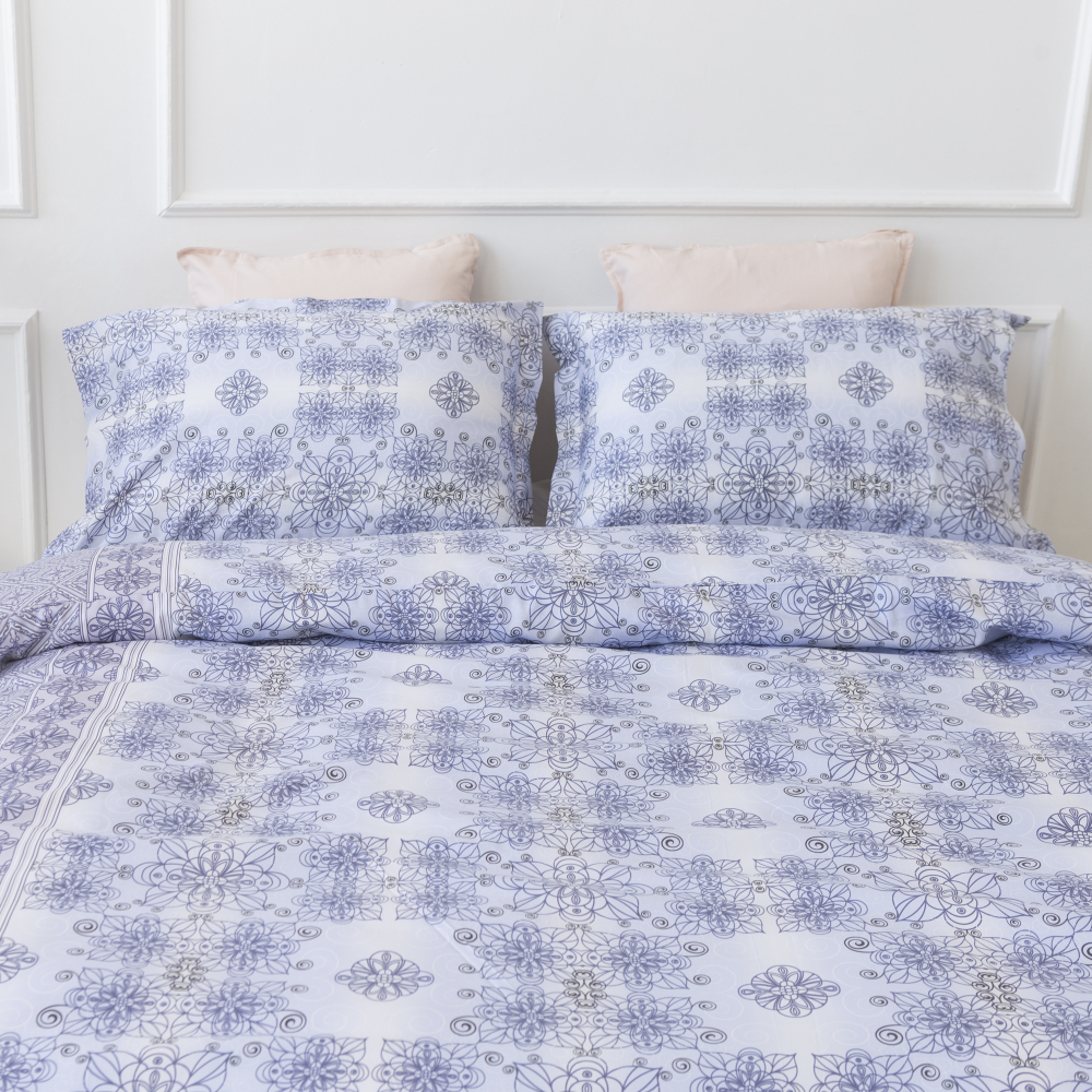 Premium satin bettwäsche set "Mosaica". Bettwäsche aus Satin, 155/160x200 cm