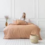 Bettwäsche set "Classic orange". Bettwäsche Baumwolle, 135/140x200 cm