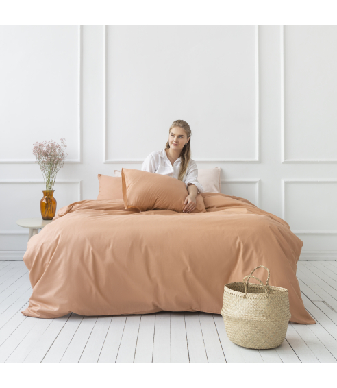 Bettwäsche set "Classic orange". Bettwäsche Baumwolle