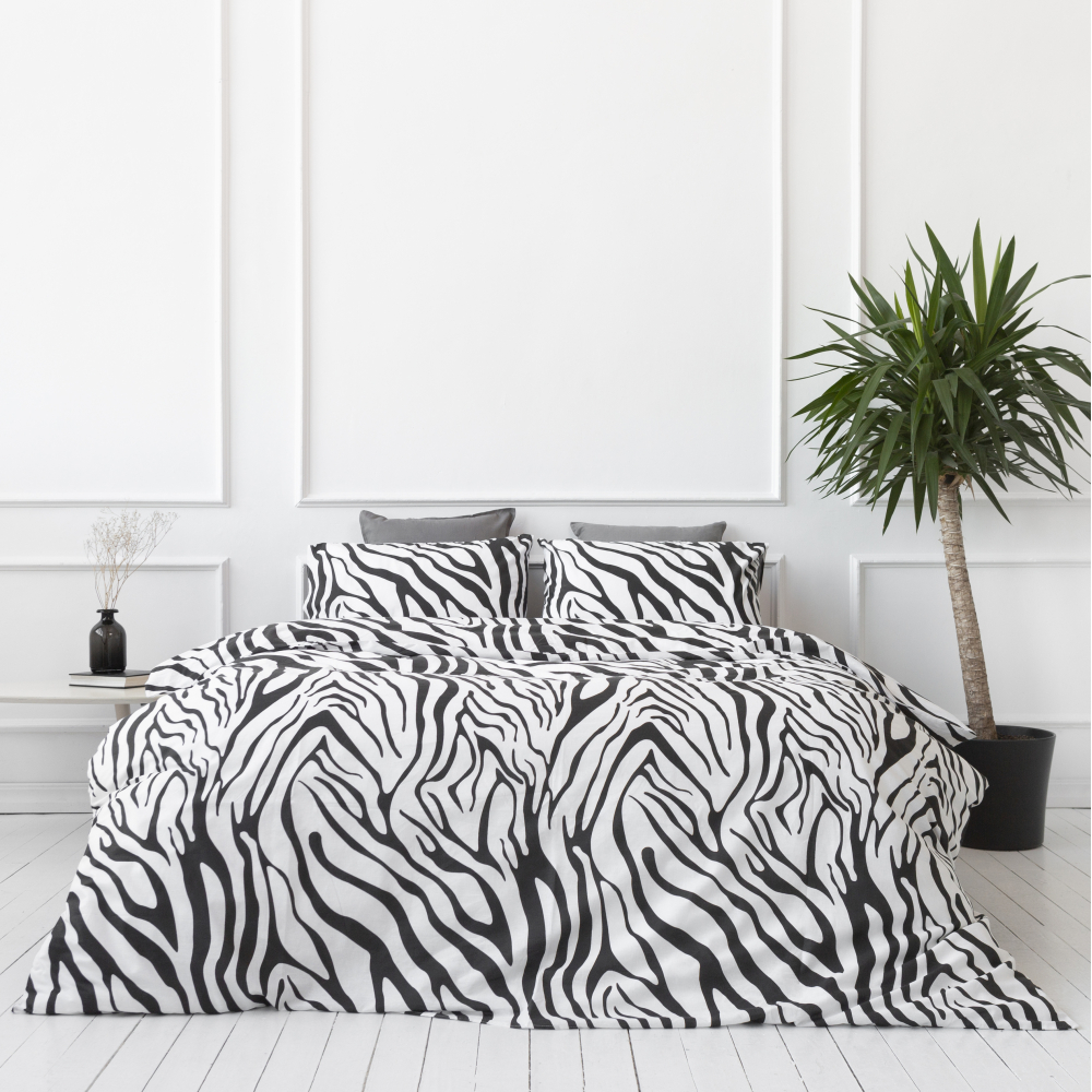 Bettwäsche set "Zebra". Bettwäsche Baumwolle, 135/140x200 cm, 200x220 cm