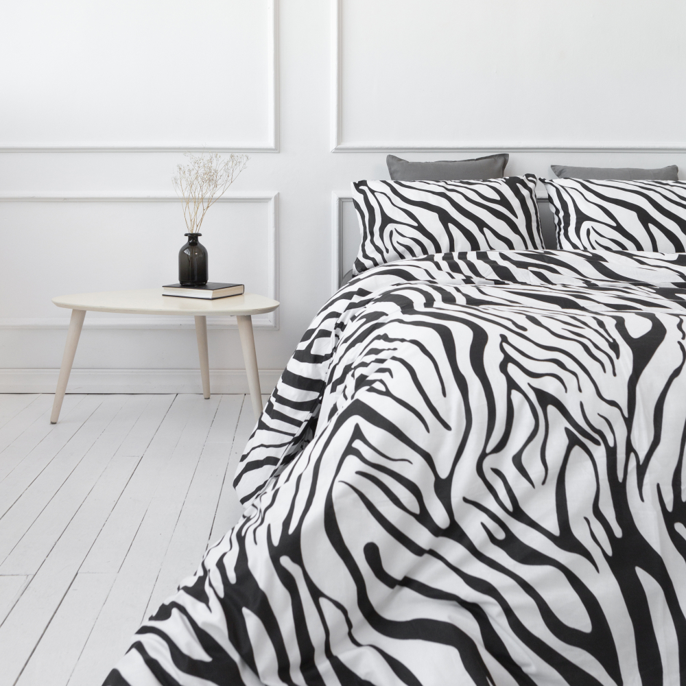 Bettwäsche set "Zebra". Bettwäsche Baumwolle, 135/140x200 cm, 200x220 cm