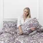 Premium satin bettwäsche set "Burgundy". Bettwäsche aus Satin, 155/160x200 cm