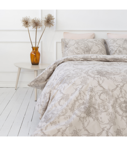 Bettwäsche set "Toile de Jouy grey“. Bettwäsche Baumwolle