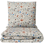 Bettwäsche Doppelbett "Countryside". Grüne Bettwäsche, 200x200 cm, 200x220 cm. Hellcremefarbenes bettwäsche-set mit buntem muster aus kleinen blumen und schmetterlingen Bettwäsche Doppelbett "Countryside". Grüne Bettwäsche, 200x200 cm, 200x220 cm. Hellcremefarbenes bettwäsche-set mit buntem muster aus kleinen blumen und schmetterlingen