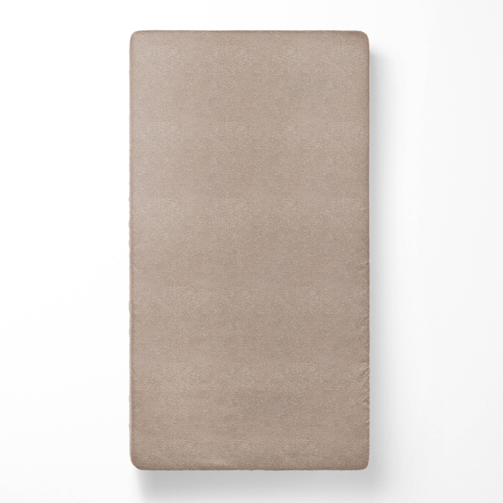 Frottee Spannbettlaken „Beige Terry sheet“. Spannbettlaken 90x200, 90x200 cm, 155/160x200 cm, 180x200 cm. Elegantes dunkelgraues bettwäscheset, das eine beruhigende atmosphäre schafft und mit seiner zeitlosen farbe perfekt zu jedem schlafzimmerdekor passt.