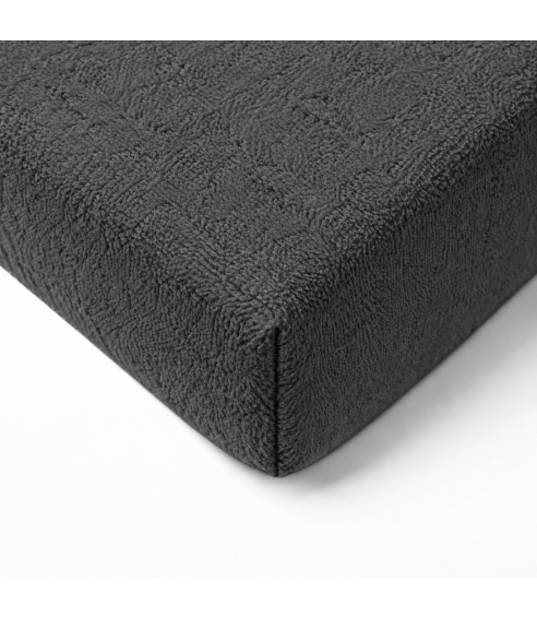 Frottee Spannbettlaken „Dark grey frote“. Spannbettlaken 90x200